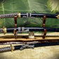 walkerwoodgifts sword display Beautiful Rustic Live Edge Walnut Katana Sword Display Stand Samurai Collectors Gift