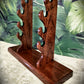 walkerwoodgifts sword display Exotic 4 Tier Exotic Chechen Sword Stand Katana Wakizashi Tanto Sword Display Stand Japanese Samurai
