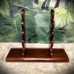walkerwoodgifts sword display Exotic 4 Tier Exotic Chechen Sword Stand Katana Wakizashi Tanto Sword Display Stand Japanese Samurai