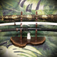 walkerwoodgifts sword display Exotic Live Edge Walnut 3 Tier Display Stand Samurai Perfect Collectors Gift
