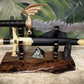 walkerwoodgifts sword display Exotic Live Edge Walnut Blade and Sheath Display Stand Military Samurai Collectors Veterans Gift