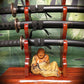 walkerwoodgifts sword display Handmade Beautiful Contoured Padauk Samurai Sword Stand 4-Tier Katana Display