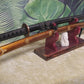 walkerwoodgifts sword display Live Edge Rustic 2 Tier Swamp Oak Purpleheart Kbar Samurai Military Display Gift (Copy)
