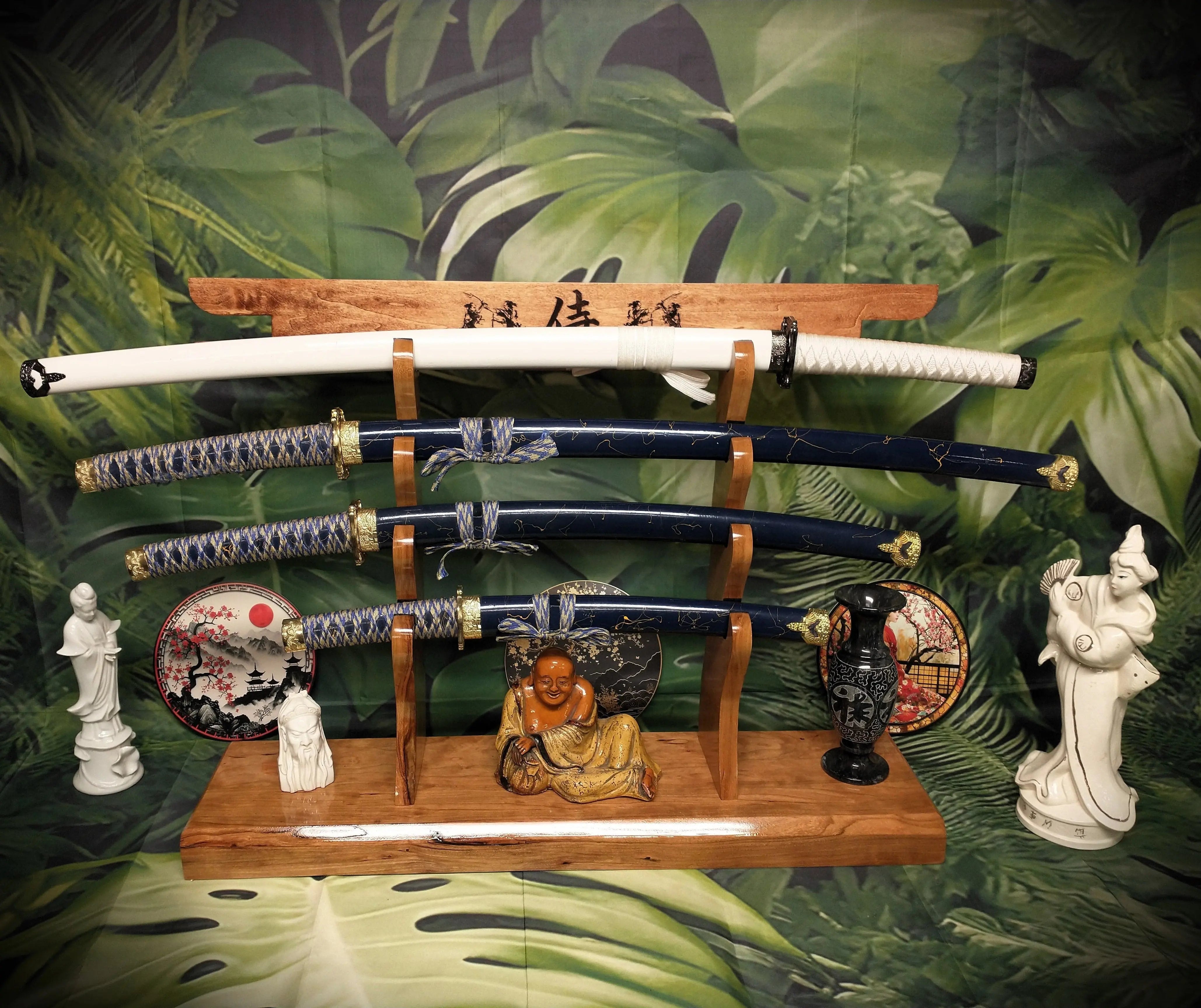 Exceptional Samurai Sword Display - Tori Gate Design