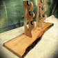 walkerwoodgifts sword display Rustic Live Edge 3 Tier Contoured Maple Japanese Samurai Sword Display Stand Collectors Gift