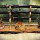 walkerwoodgifts sword display Rustic Live Edge 3 Tier Contoured Maple Japanese Samurai Sword Display Stand Collectors Gift