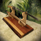 walkerwoodgifts sword display Rustic Live Edge Red Cedar Sword and Sheath Display Stand Military Samurai Collectors