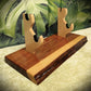 walkerwoodgifts sword display Rustic Live Edge Red Cedar Sword and Sheath Display Stand Military Samurai Collectors