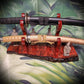 walkerwoodgifts sword display Stunning 2 Tier Live Edge Curly Maple & Padauk Samurai Sword Stand A Perfect Collectible Gift