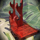 walkerwoodgifts sword display Stunning 2 Tier Live Edge Curly Maple & Padauk Samurai Sword Stand A Perfect Collectible Gift