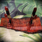 walkerwoodgifts sword display Stunning 2 Tier Live Edge Curly Maple & Padauk Samurai Sword Stand A Perfect Collectible Gift