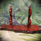 walkerwoodgifts sword display Stunning 2 Tier Live Edge Curly Maple & Padauk Samurai Sword Stand A Perfect Collectible Gift
