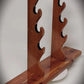 walkerwoodgifts sword display Stunning Rustic 4 Tier Red Cedar Cherry Samurai Sword Display Stand Perfect Collectors Gift