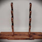 walkerwoodgifts sword display Stunning Rustic 4 Tier Red Cedar Cherry Samurai Sword Display Stand Perfect Collectors Gift
