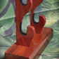 walkerwoodgifts sword display Traditional Minimalist 2 Tier Teak and Padauk Sword Display Stand Collector Gift