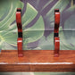 walkerwoodgifts sword display Traditional Minimalist 2 Tier Teak and Padauk Sword Display Stand Collector Gift