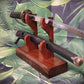 walkerwoodgifts sword display Traditional Minimalist 2 Tier Teak and Padauk Sword Display Stand Collector Gift