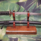 walkerwoodgifts sword display Traditional Minimalist 2 Tier Teak and Padauk Sword Display Stand Collector Gift