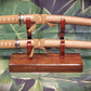 walkerwoodgifts sword display Traditional Minimalist 2 Tier Teak and Padauk Sword Display Stand Collector Gift
