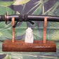 walkerwoodgifts sword display Traditional Minimalist Sword Stand: Stunning Aged Golden Teak and Rosewood Gift