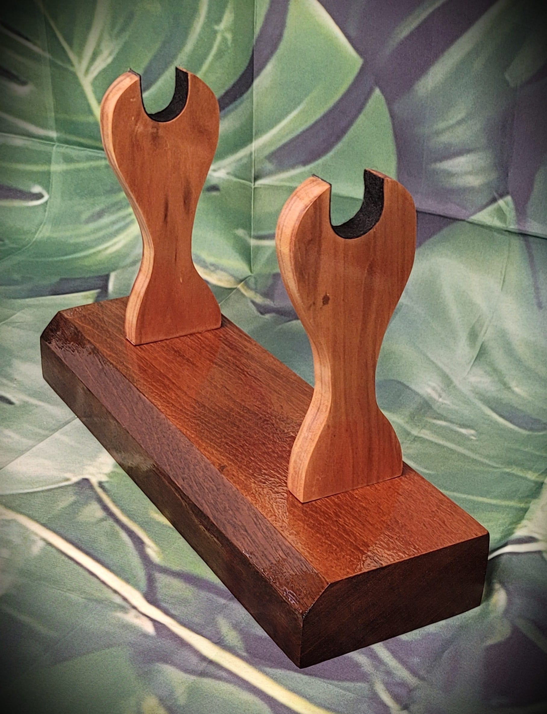 walkerwoodgifts sword display Traditional Minimalist Sword Stand: Stunning Aged Golden Teak and Rosewood Gift