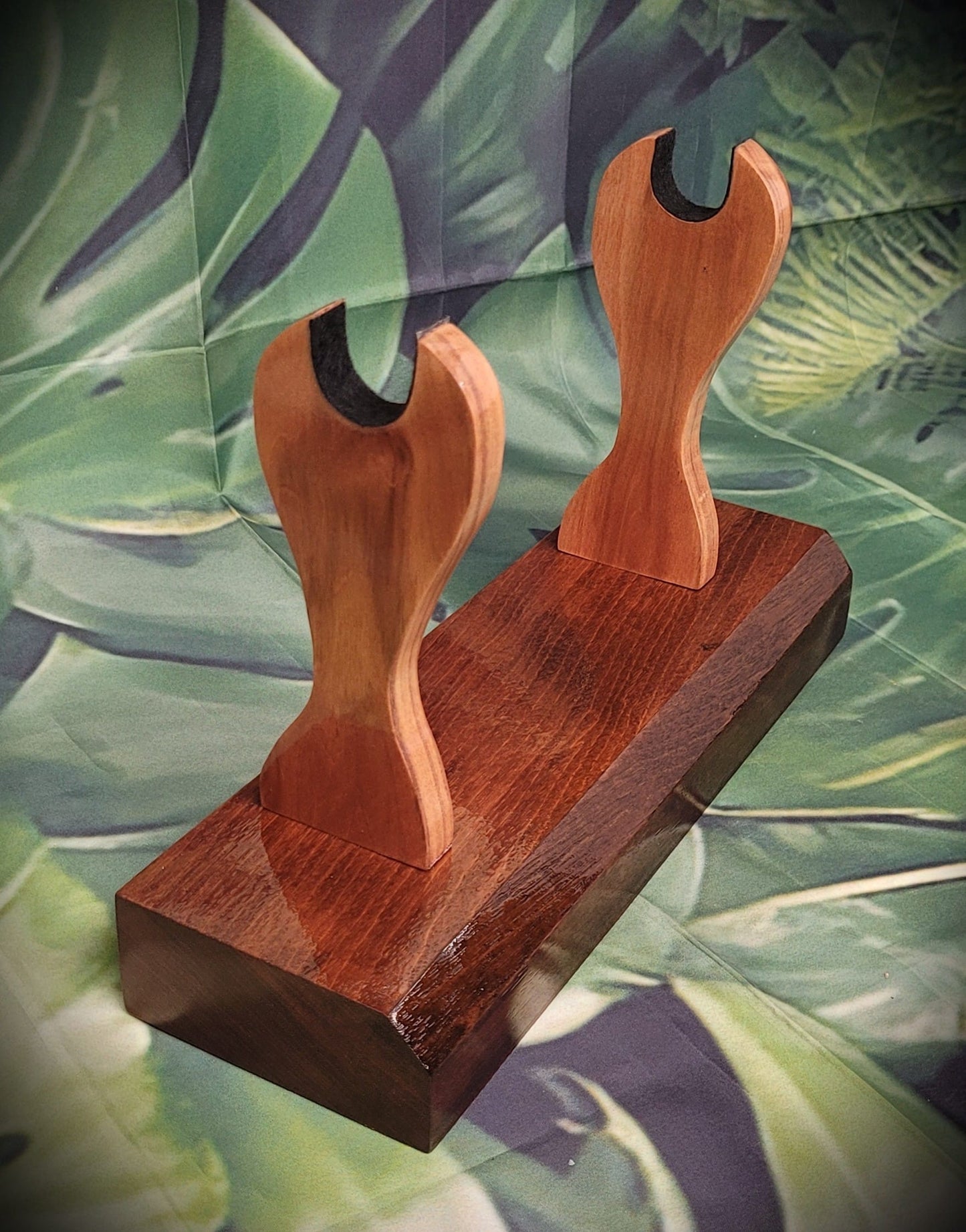 walkerwoodgifts sword display Traditional Minimalist Sword Stand: Stunning Aged Golden Teak and Rosewood Gift