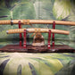 walkerwoodgifts sword display Unique Live Edge Rustic 2 Tier Swamp Oak Purpleheart Samurai Collector Display Gift