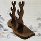 walkerwoodgifts sword display Unique Live Edge Walnut 3 Tier Display Stand Samurai Perfect Collectors Gift