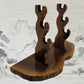 walkerwoodgifts sword display Unique Live Edge Walnut 3 Tier Display Stand Samurai Perfect Collectors Gift