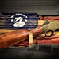 walkerwoodgifts gun rack Rustic Don't Tread On Me Lever Action Gun Display 2nd Amendment Collector Gift