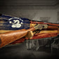 walkerwoodgifts gun rack Rustic Don't Tread On Me Lever Action Gun Display 2nd Amendment Collector Gift