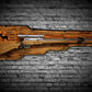 walkerwoodgifts RIFLE DISPLAY, GUN Barrel Rack, Best Bucken' Dad Ever Engraved Live Edge Durable Wall Mount Wood Gun Rack
