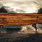 walkerwoodgifts Rustic Wall Gun Display | Designed For Vintage Muzzle Loader Style Gun | Faux Edge Tigerwood Finish | Cabin Western Decor