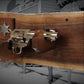 walkerwoodgifts SOLID WALNUT PISTOL Display, Rustic Sheriff Badge Gun Rack Wall Mount Western Décor Gift