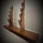 walkerwoodgifts sword stands Live Edge Rustic Oak 4 Tier Sword Display With Wild Hickory Upright Mantel Desk Dresser Stand Japanese Samurai
