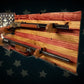walkerwoodgifts USMC FALLEN SOLDIER 2 Place Gun Rack Lever Action Double Barrell Display Winchester Henry Rifle Gift