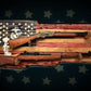 walkerwoodgifts USMC FALLEN SOLDIER 2 Place Gun Rack Lever Action Double Barrell Display Winchester Henry Rifle Gift