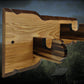 walkerwoodgifts WOODEN PISTOL HOLDER, Pistol Rack, Faux Edge Rustic Hickory Vintage Pistol Display Unique Hand Cut Wood Bullet Style Gun Holders